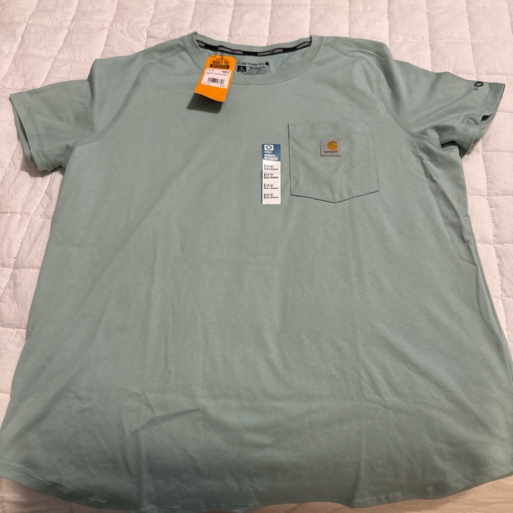 BRAND NEW WMNS LARGE CARHARTT Force Relaxed Fit Midweight Pocket T-Shirt